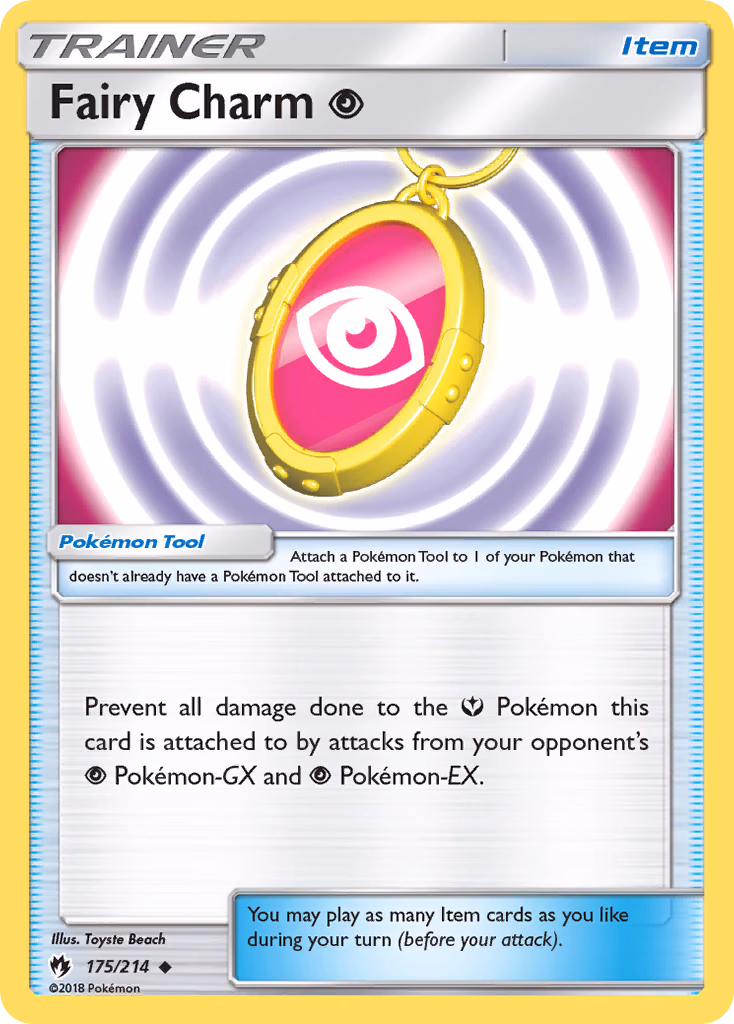 Fairy Charm Psychic Pokemon card (175/214, Lost Thunder)