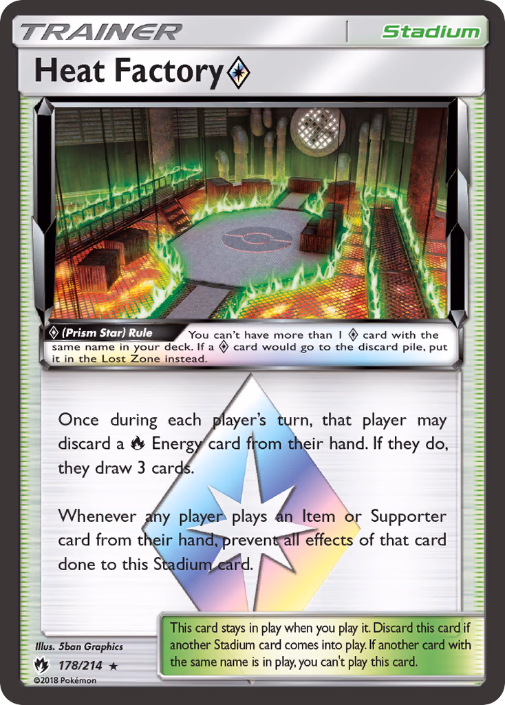 Heat Factory ◇ Pokemon card (178/214, Lost Thunder)