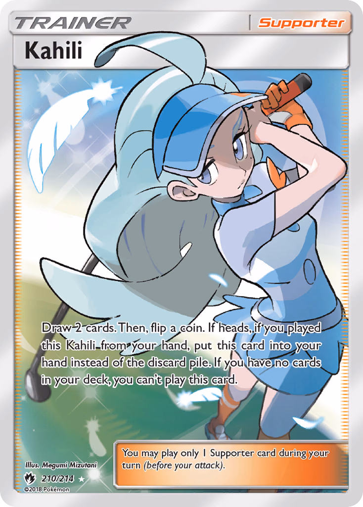 Kahili Pokemon card (210/214, Lost Thunder)