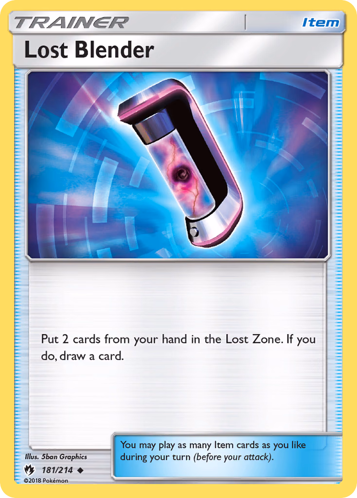 Lost Blender Pokemon card (181/214, Lost Thunder)