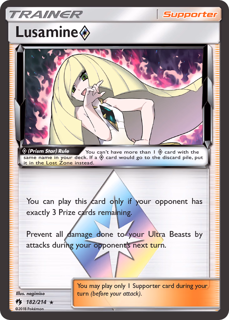 Lusamine ◇ Pokemon card (182/214, Lost Thunder)