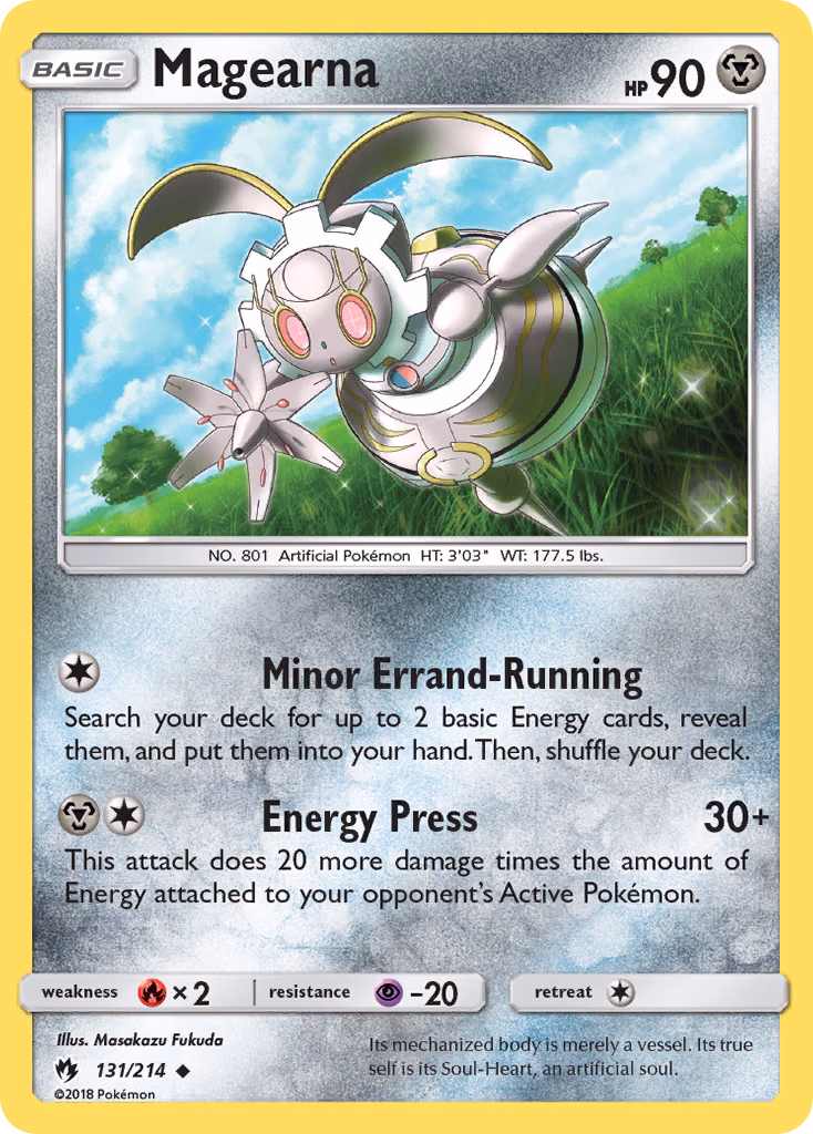 Magearna Pokemon card (131/214, Lost Thunder)
