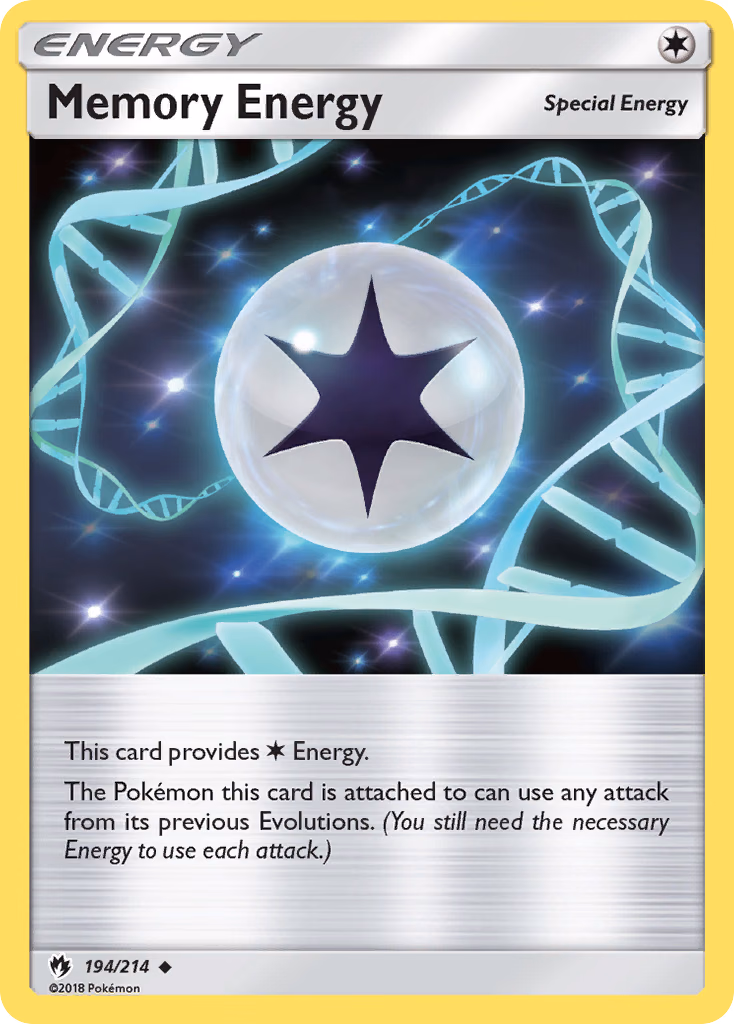 Memory Energy Pokemon card (194/214, Lost Thunder)