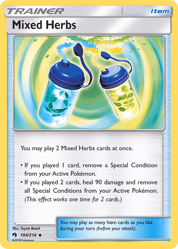 Mixed Herbs Pokemon card (184/214, Lost Thunder)