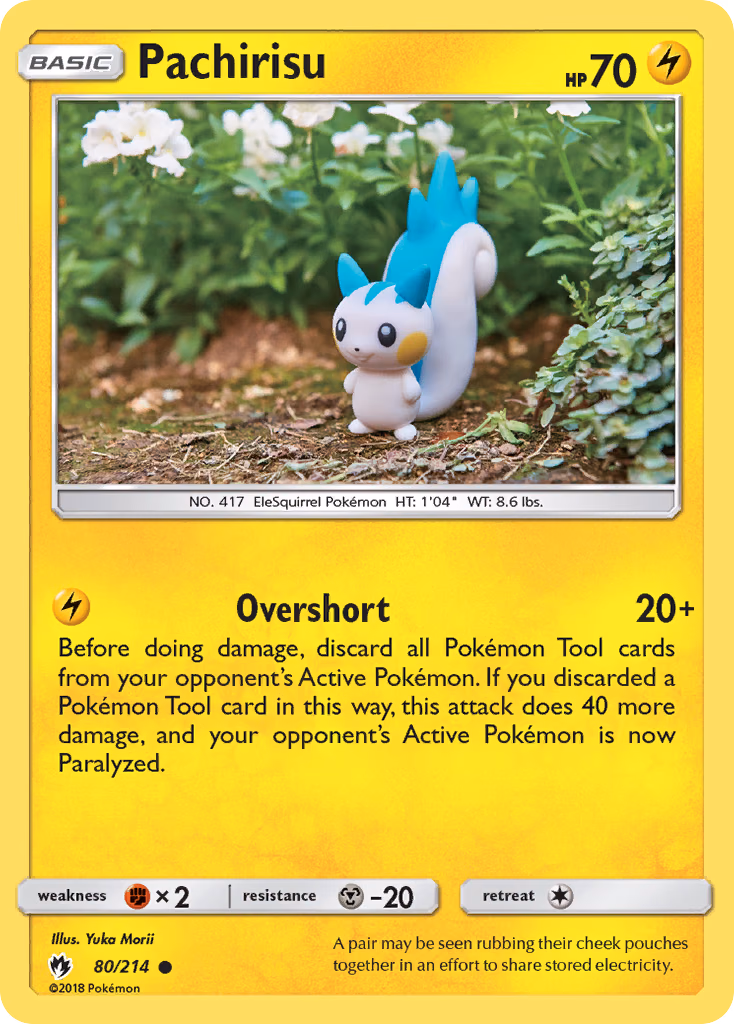 Pachirisu Pokemon card (80/214, Lost Thunder)