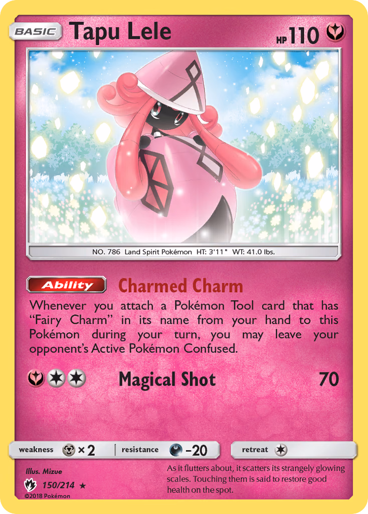 Tapu Lele Pokemon card (150/214, Lost Thunder)
