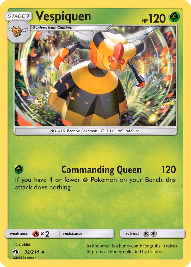 Vespiquen Pokemon card (32/214, Lost Thunder)
