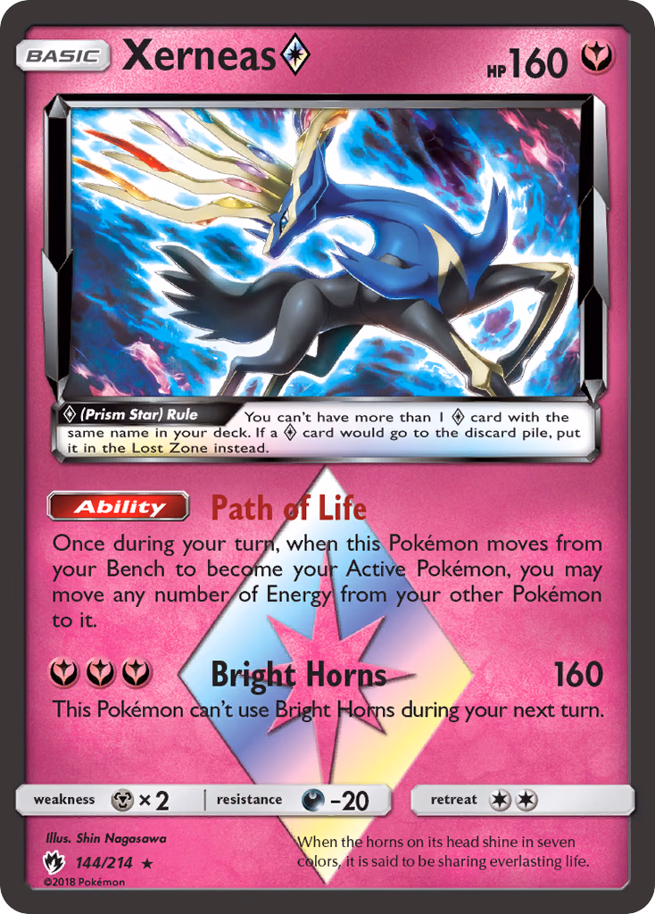 Xerneas ◇ Pokemon card (144/214, Lost Thunder)