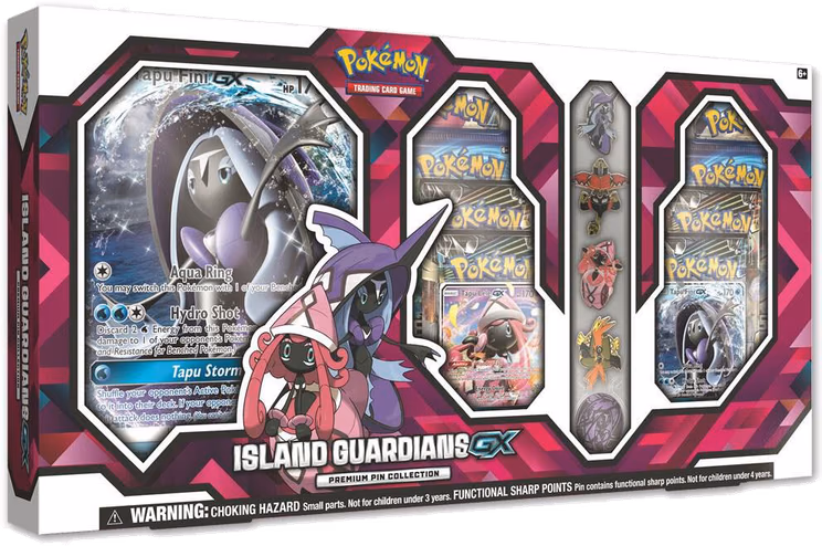Pokemon Lost Thunder Island Guardians GX Premium Pin Collection