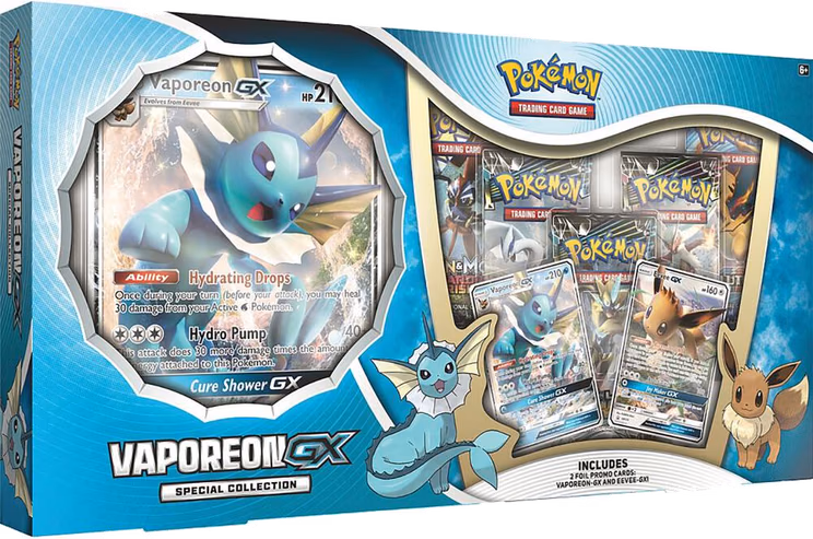Pokemon Lost Thunder Vaporeon GX Special Collection