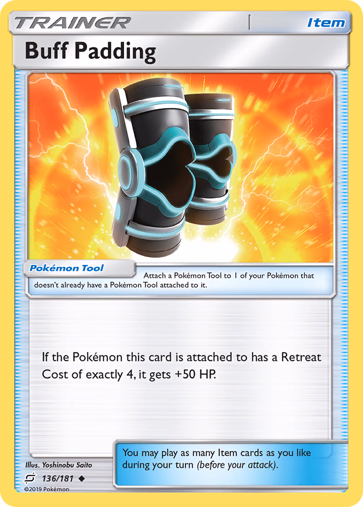 Buff Padding Pokemon card (136/181, Team Up)