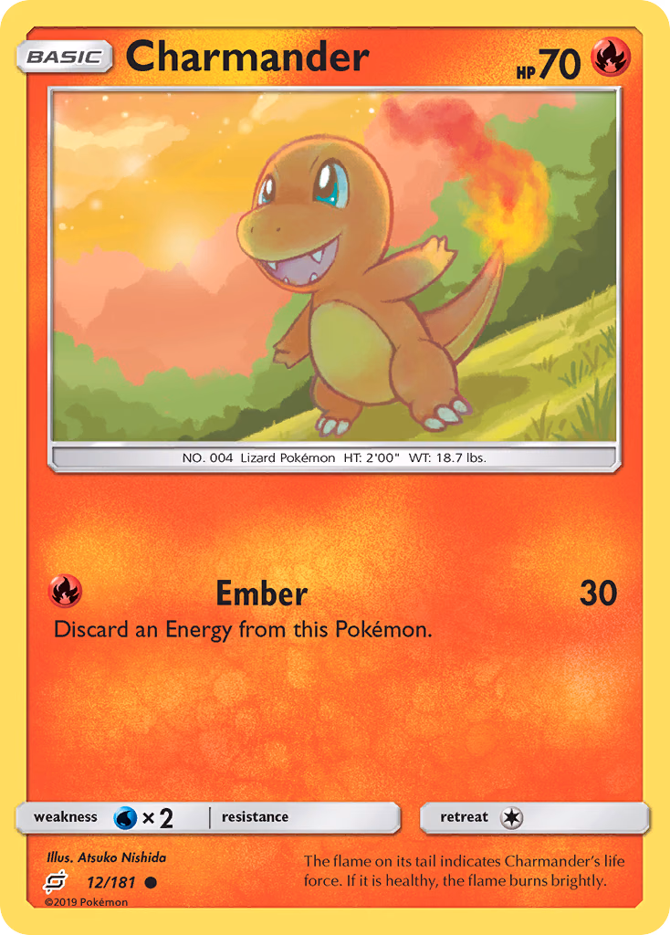 Charmander Pokemon card (12/181, Team Up)
