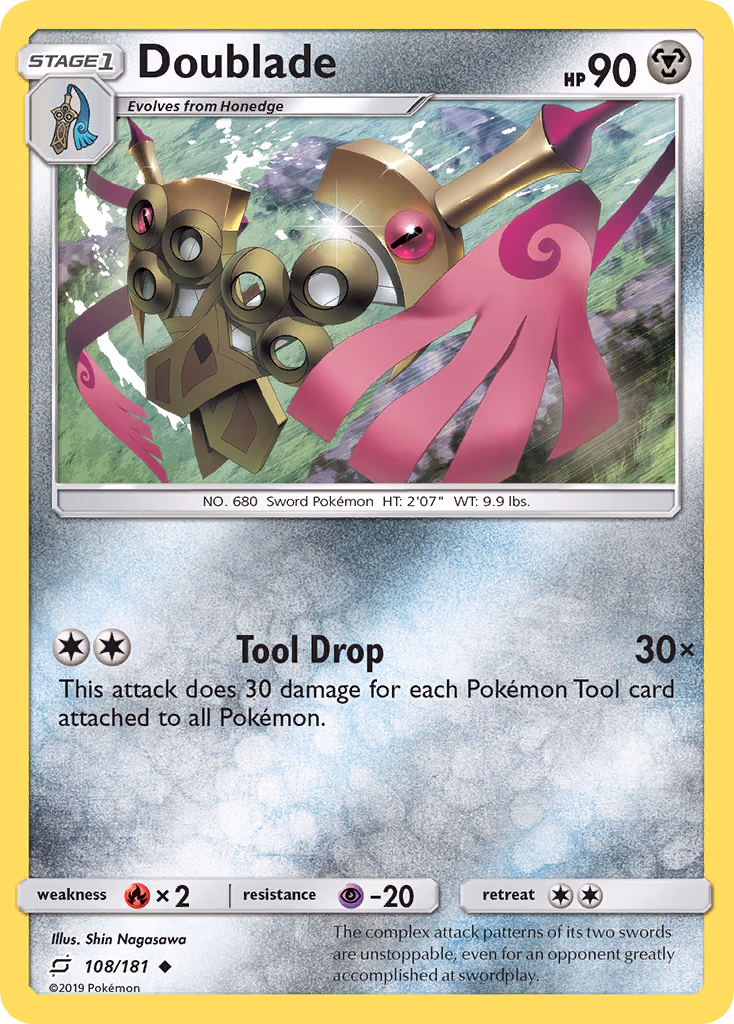 Doublade Pokemon card (108/181, Team Up)