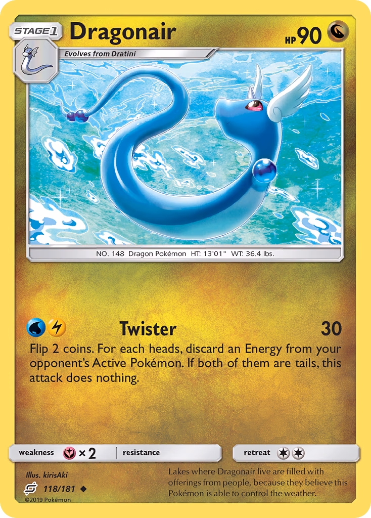 Dragonair Pokemon card (118/181, Team Up)