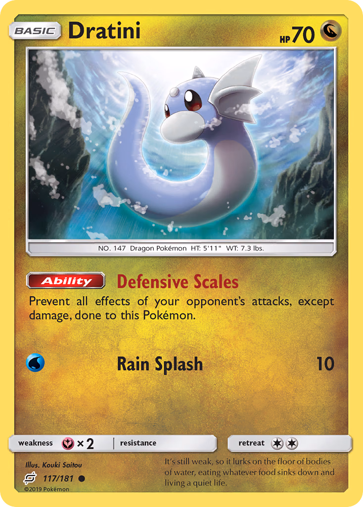 Dratini Pokemon card (117/181, Team Up)