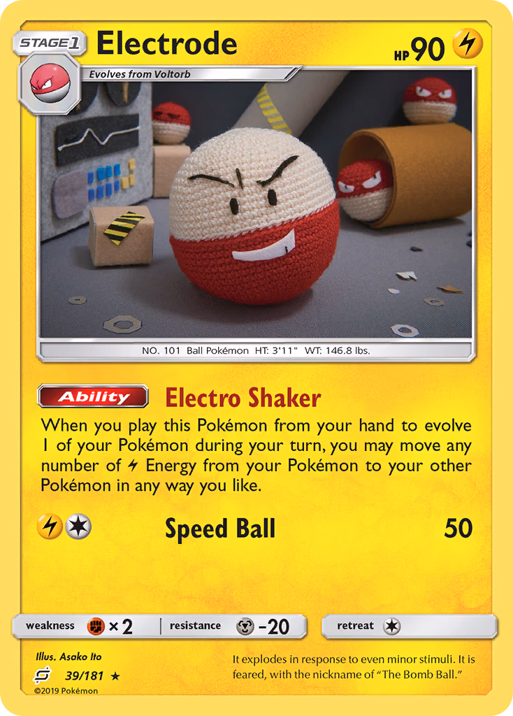 Electrode Pokemon card (39/181, Team Up)