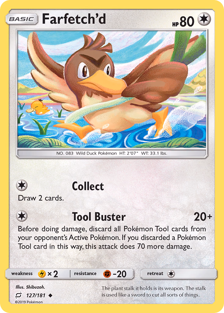 Farfetch'd Pokemon card (127/181, Team Up)
