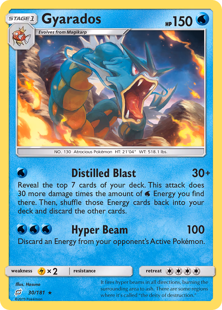 Gyarados Pokemon card (30/181, Team Up)