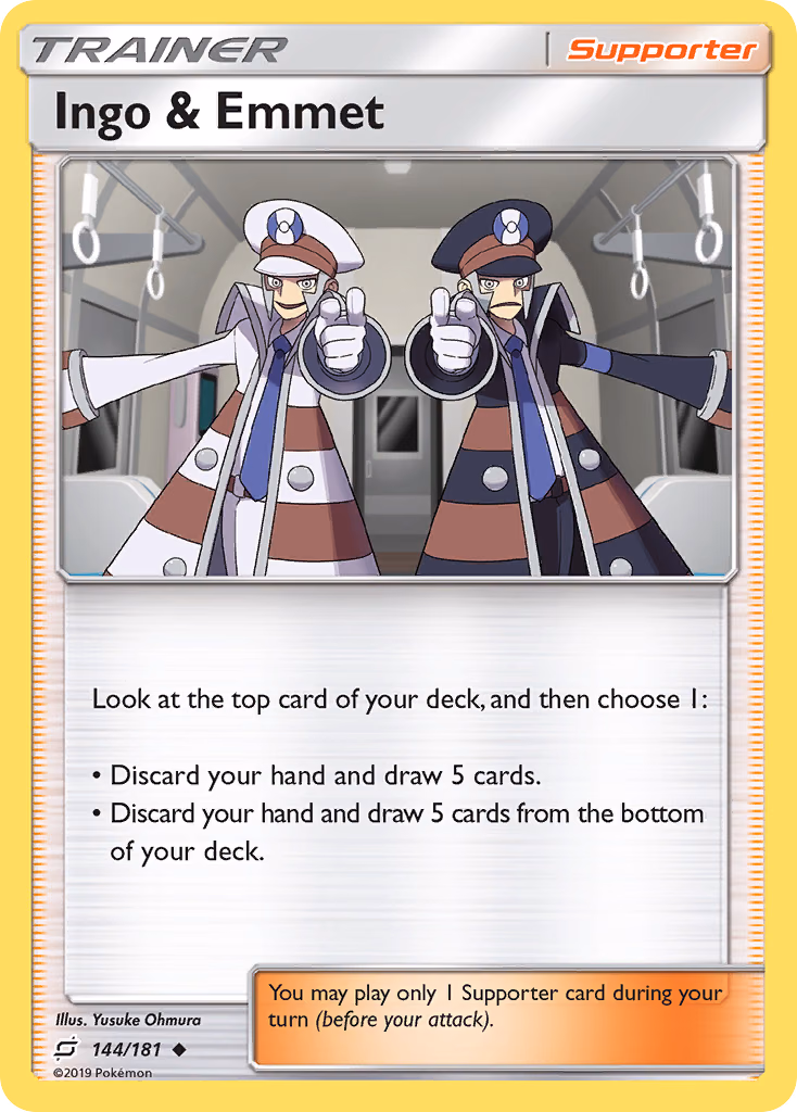 Ingo & Emmet Pokemon card (144/181, Team Up)