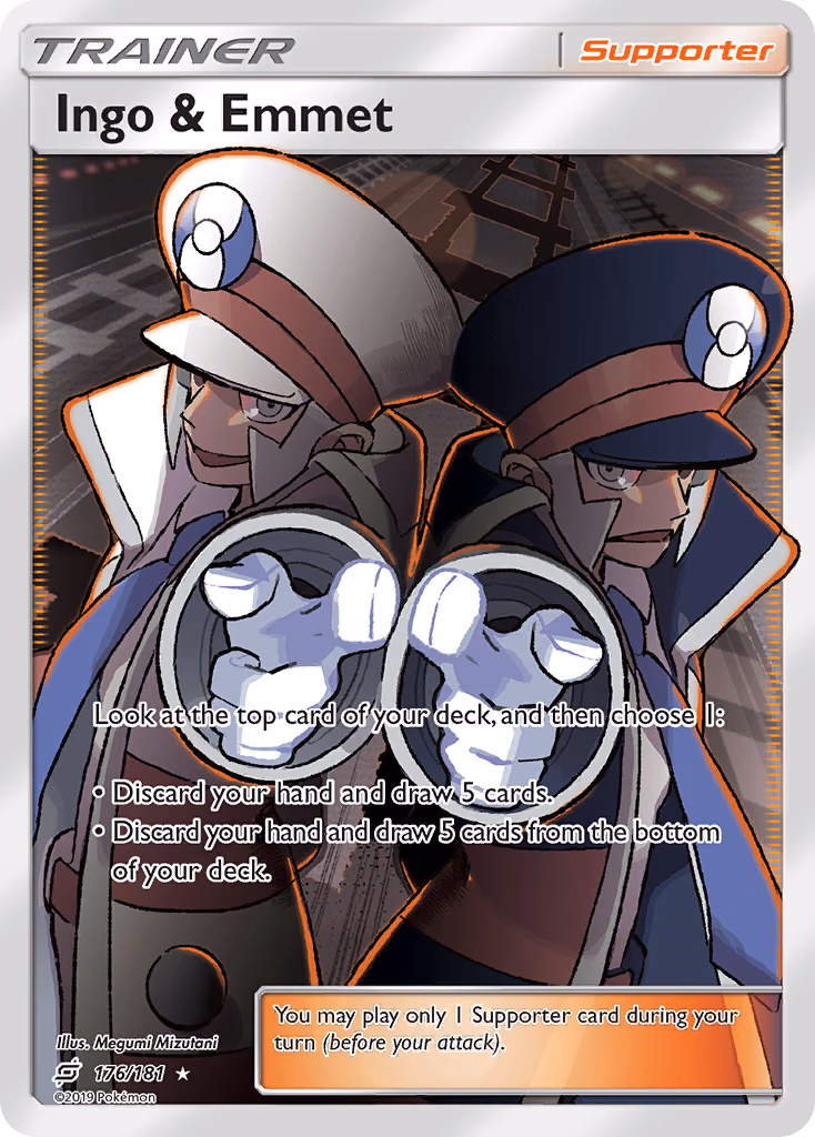 Ingo & Emmet Pokemon card (176/181, Team Up)