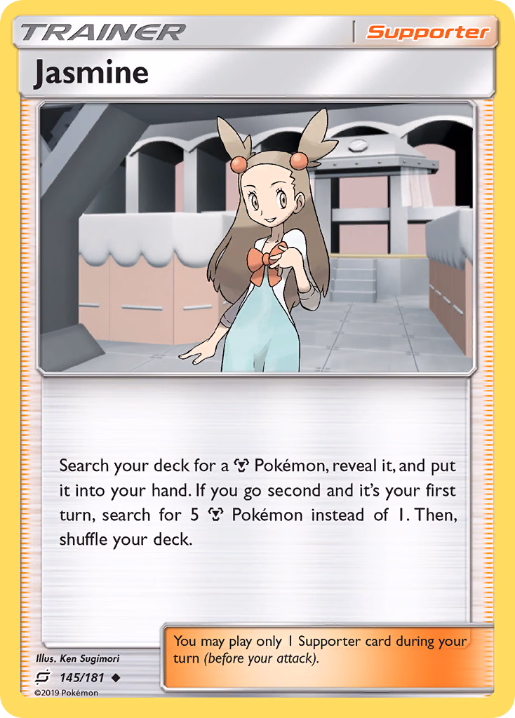 Jasmine Pokemon card (145/181, Team Up)