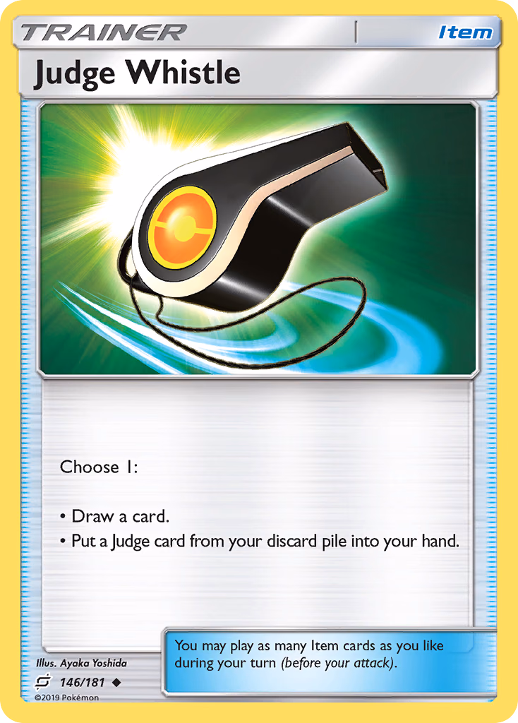 Judge Whistle Pokemon card (146/181, Team Up)