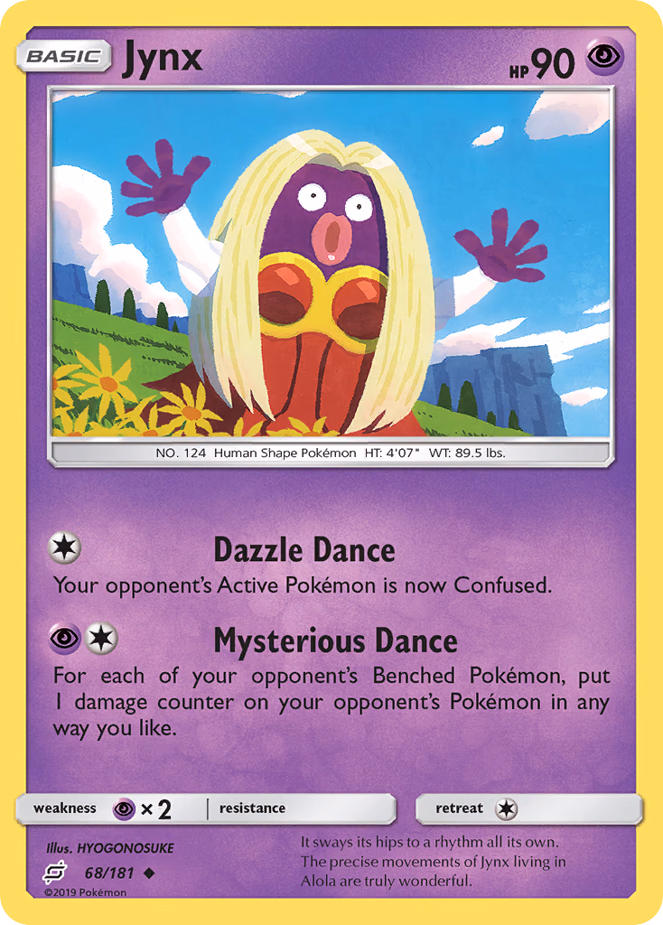 Jynx Pokemon card (68/181, Team Up)