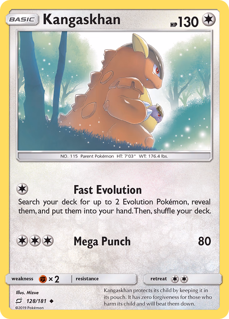 Kangaskhan Pokemon card (128/181, Team Up)