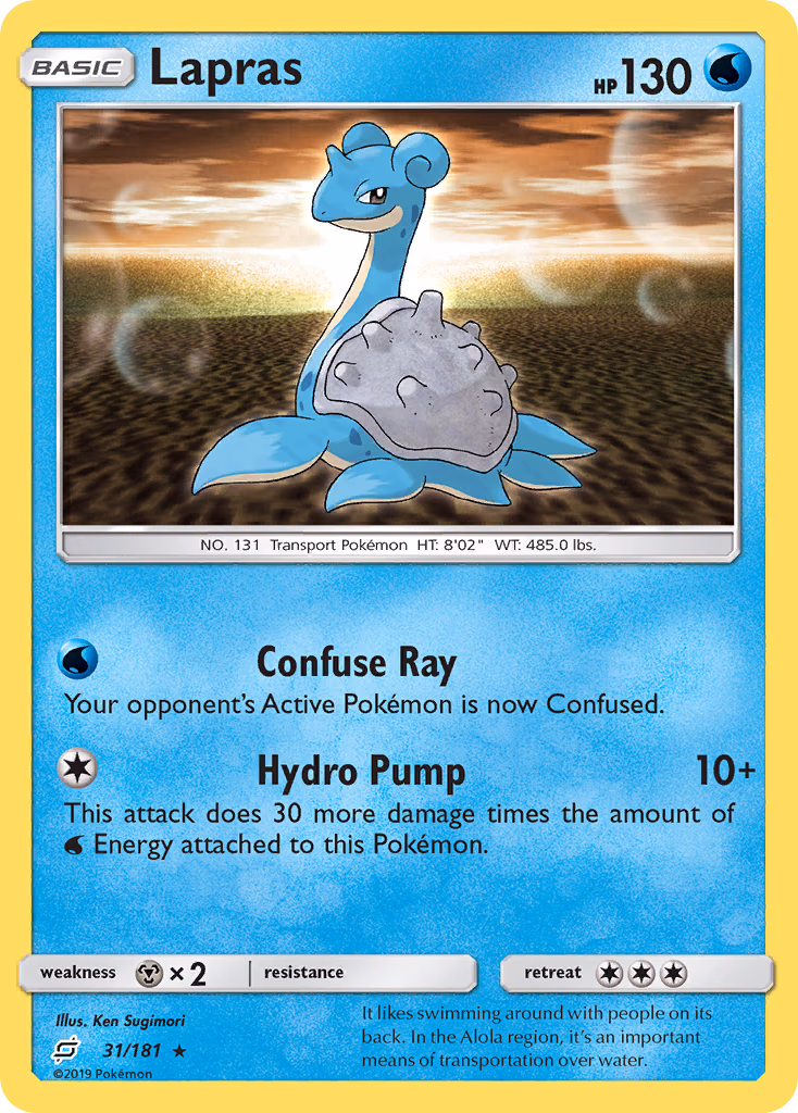 Lapras Pokemon card (31/181, Team Up)