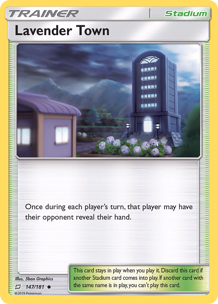 Lavender Town Pokemon card (147/181, Team Up)