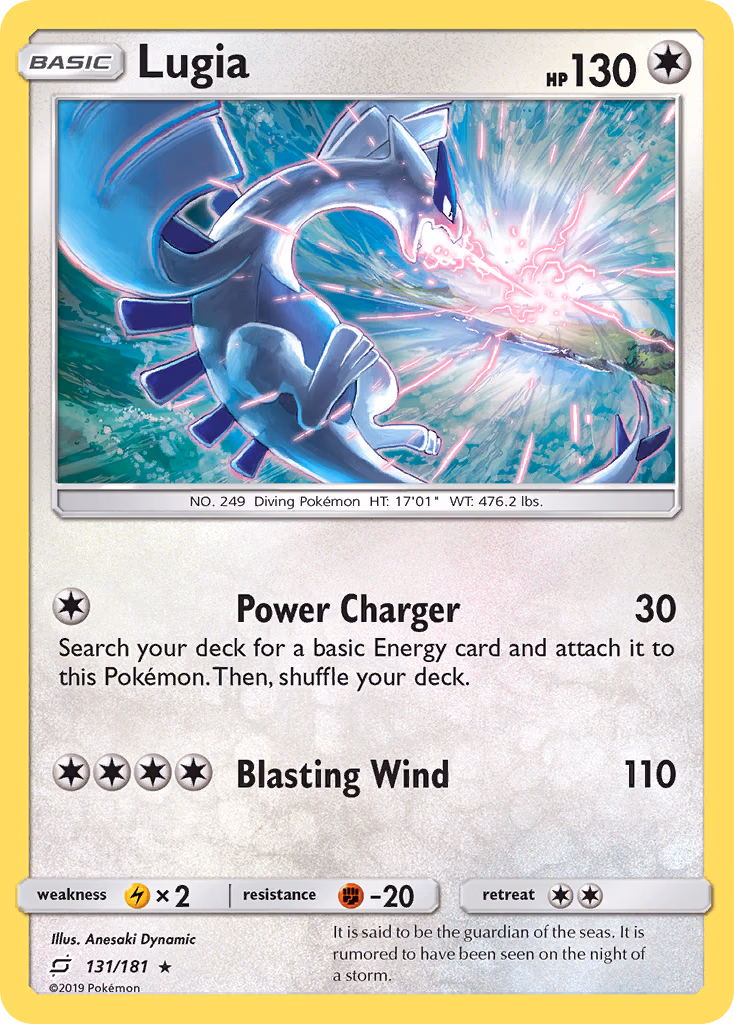 Lugia Pokemon card (131/181, Team Up)