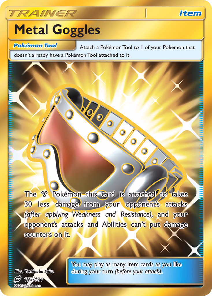 Metal Goggles Pokemon card (195/181, Team Up)