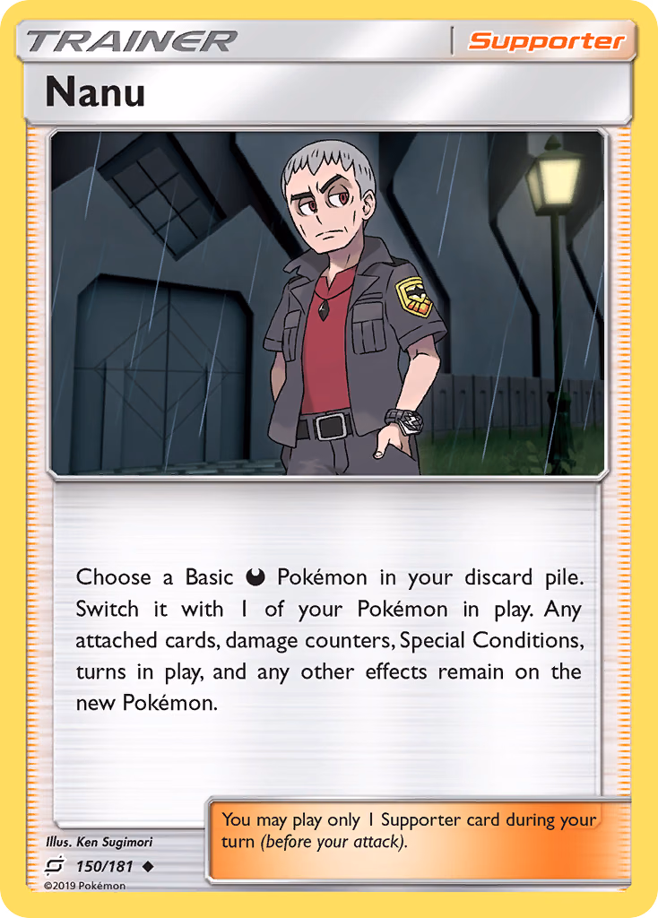 Nanu Pokemon card (150/181, Team Up)