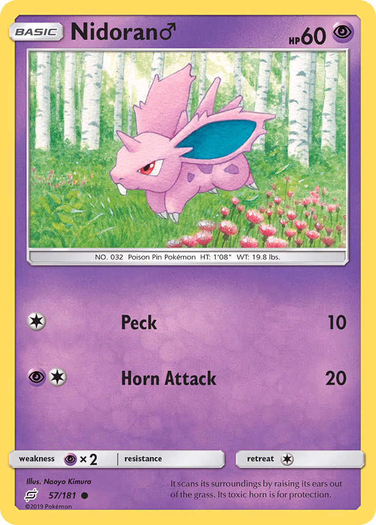 Nidoran ♂ Pokemon card (57/181, Team Up)