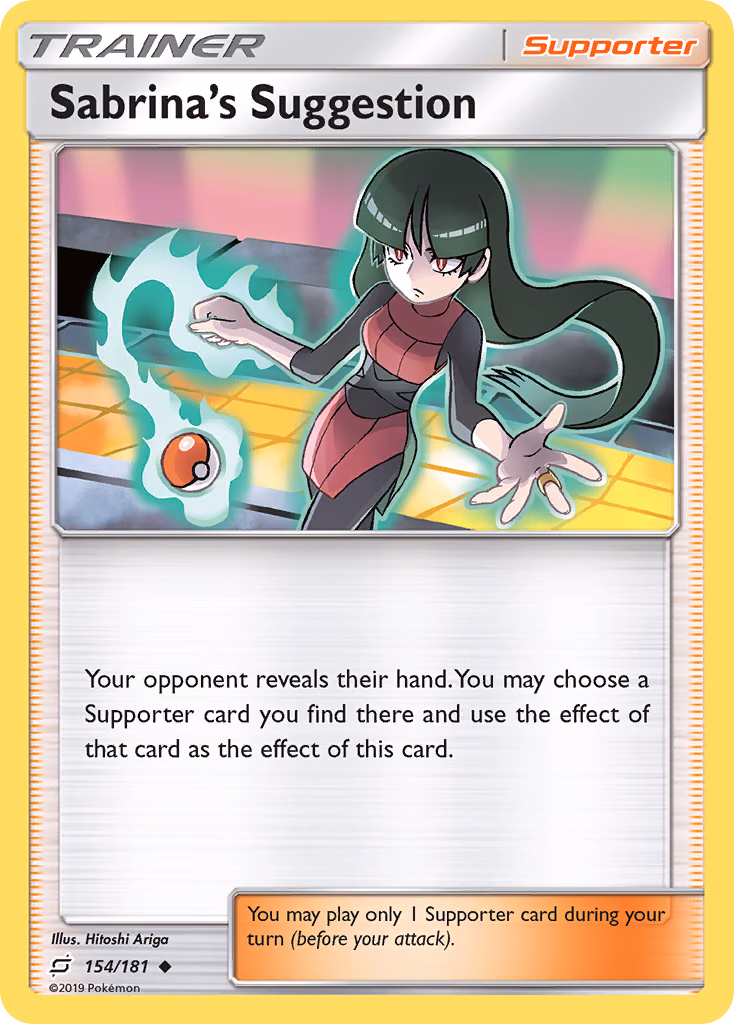 Sabrina's Suggestion Pokemon card (154/181, Team Up)