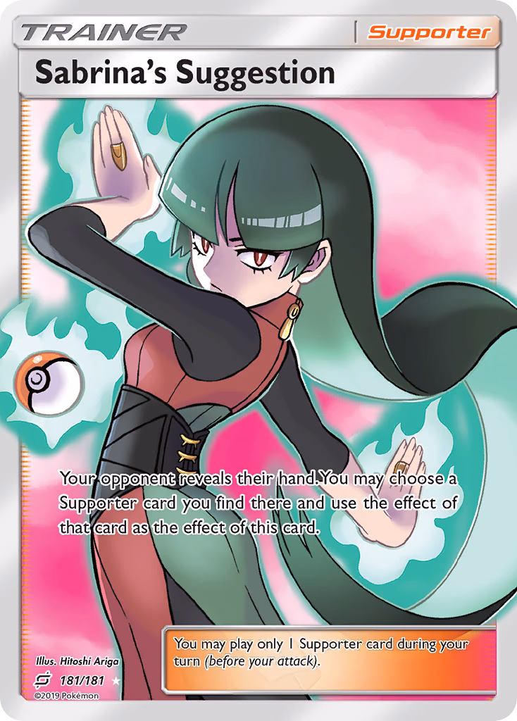 Sabrina's Suggestion Pokemon card (181/181, Team Up)