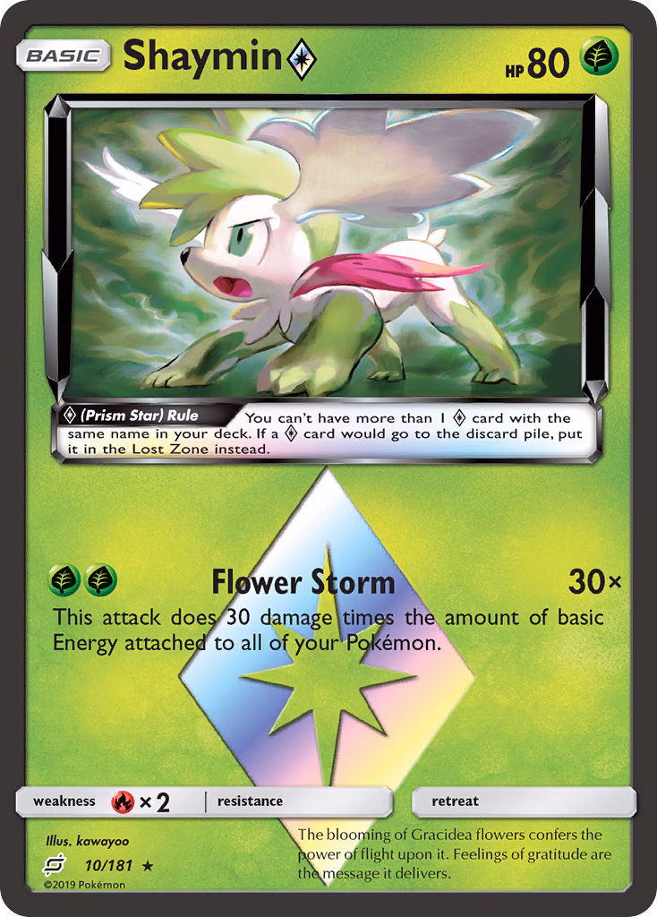 Shaymin ◇ Pokemon card (10/181, Team Up)