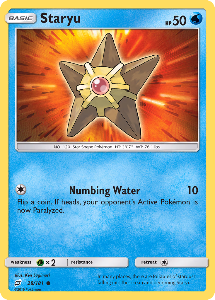 Staryu Pokemon card (28/181, Team Up)