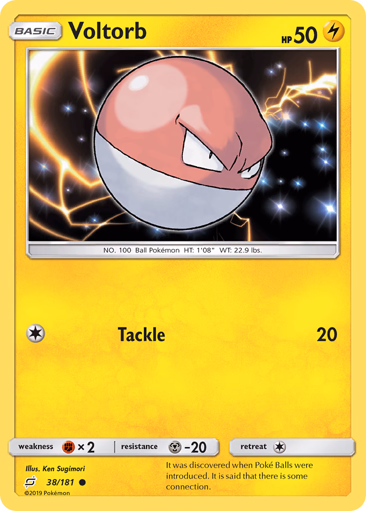 Voltorb Pokemon card (38/181, Team Up)