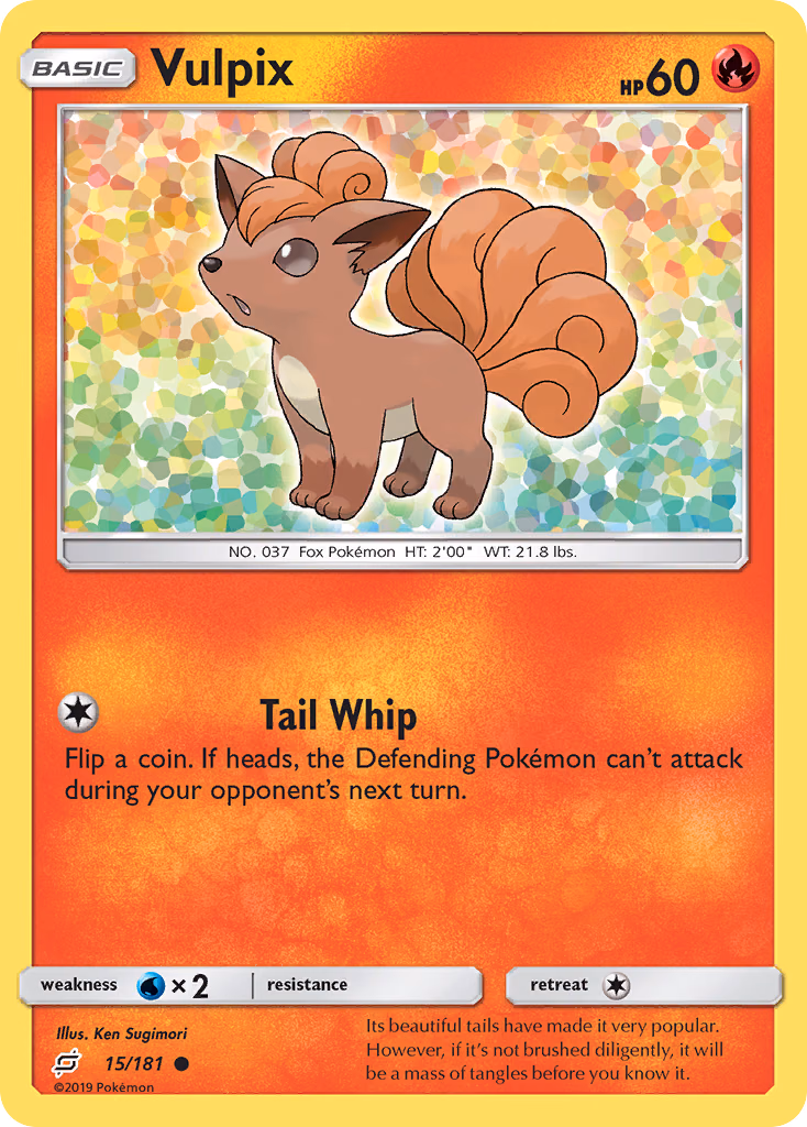Vulpix Pokemon card (15/181, Team Up)