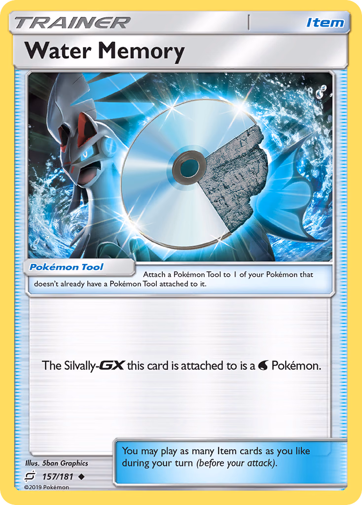 Water Memory Pokemon card (157/181, Team Up)