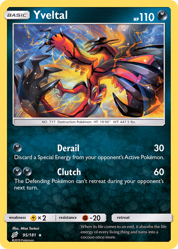 Yveltal Pokemon card (95/181, Team Up)