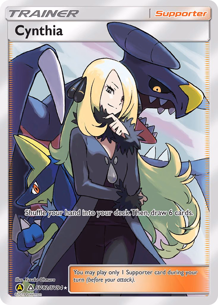 Cynthia Pokemon card (SV82/SV94, Hidden Fates Shiny Vault)