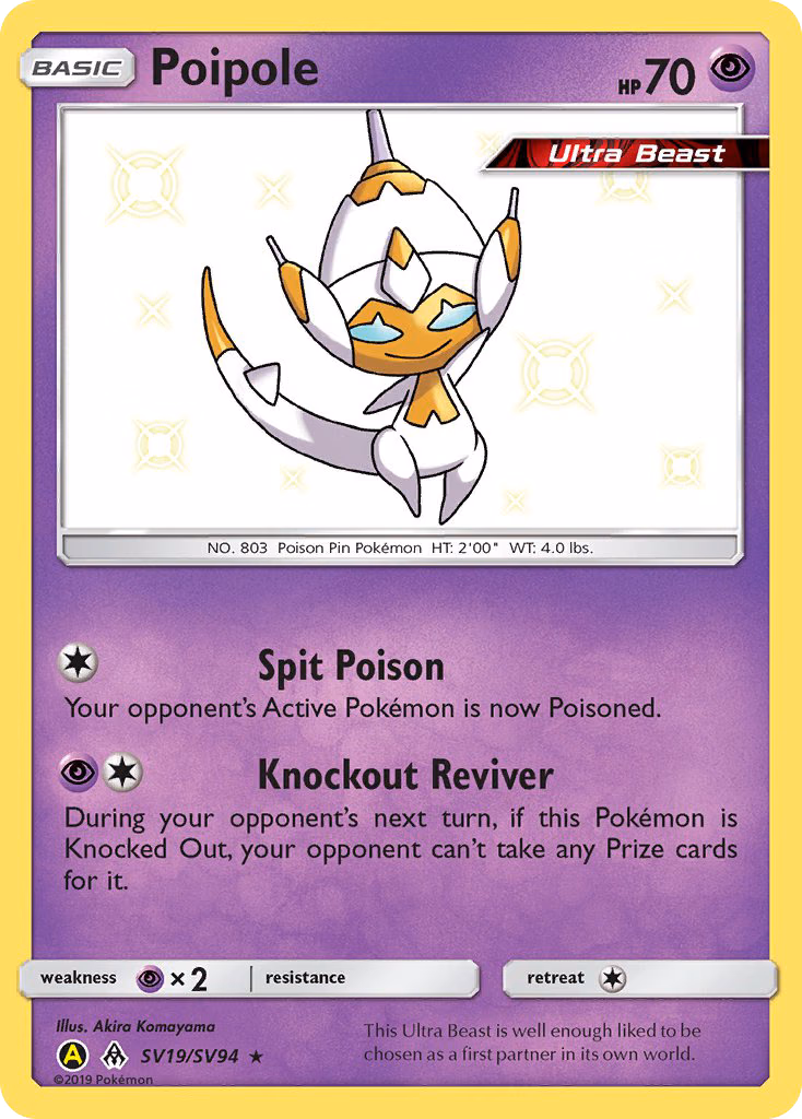 Poipole Pokemon card (SV19/SV94, Hidden Fates Shiny Vault)