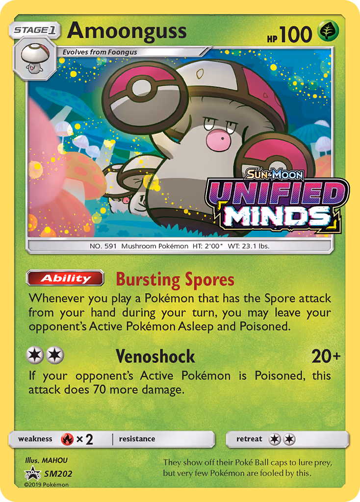 Amoonguss Pokemon card (SM202, SM Black Star Promos)