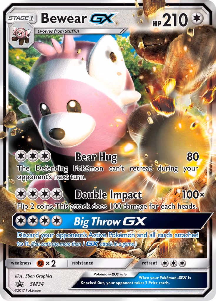 Bewear-GX Pokemon card (SM34, SM Black Star Promos)