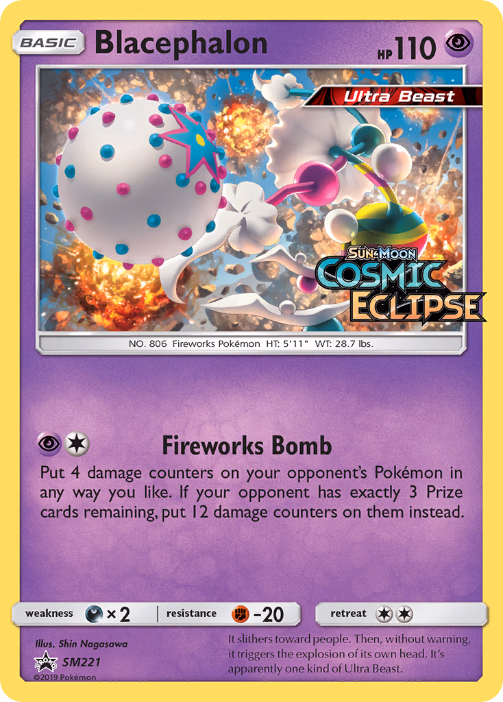 Blacephalon Pokemon card (SM221, SM Black Star Promos)