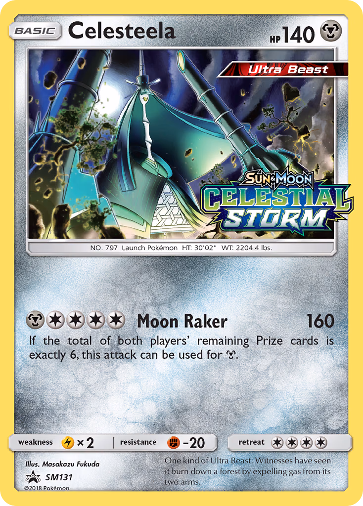 Celesteela Pokemon card (SM131, SM Black Star Promos)