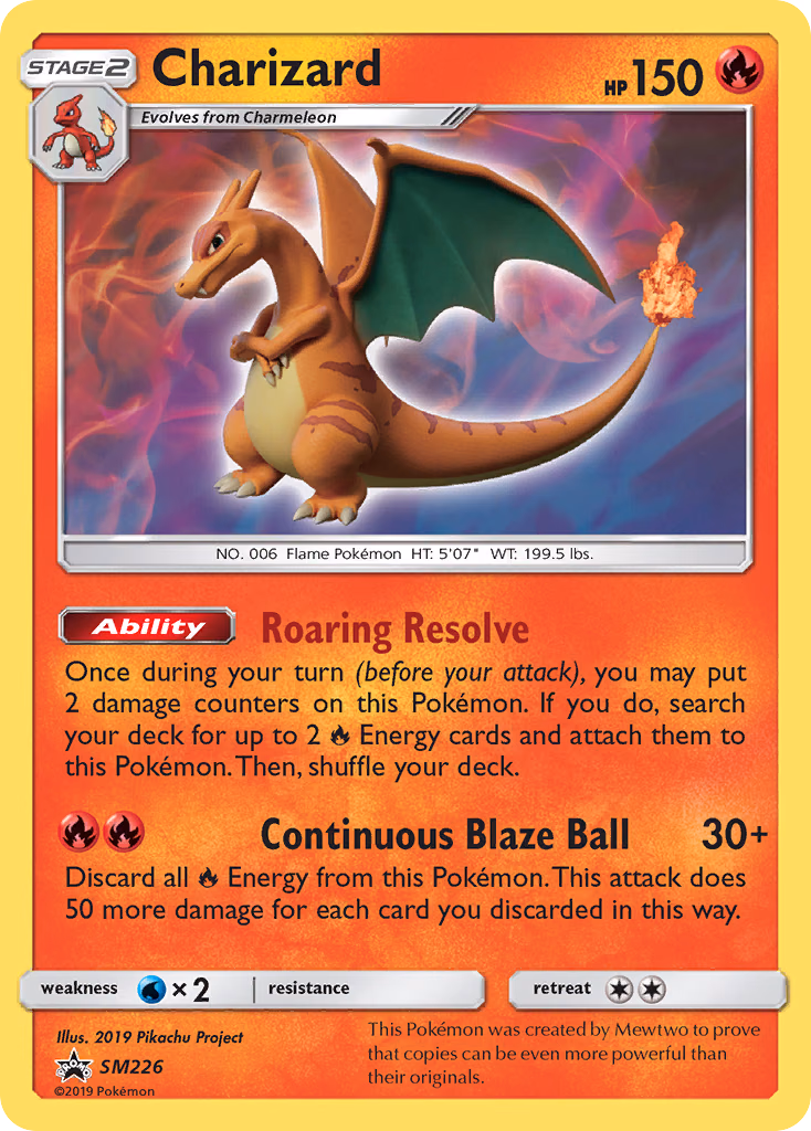 Charizard Pokemon card (SM226, SM Black Star Promos)