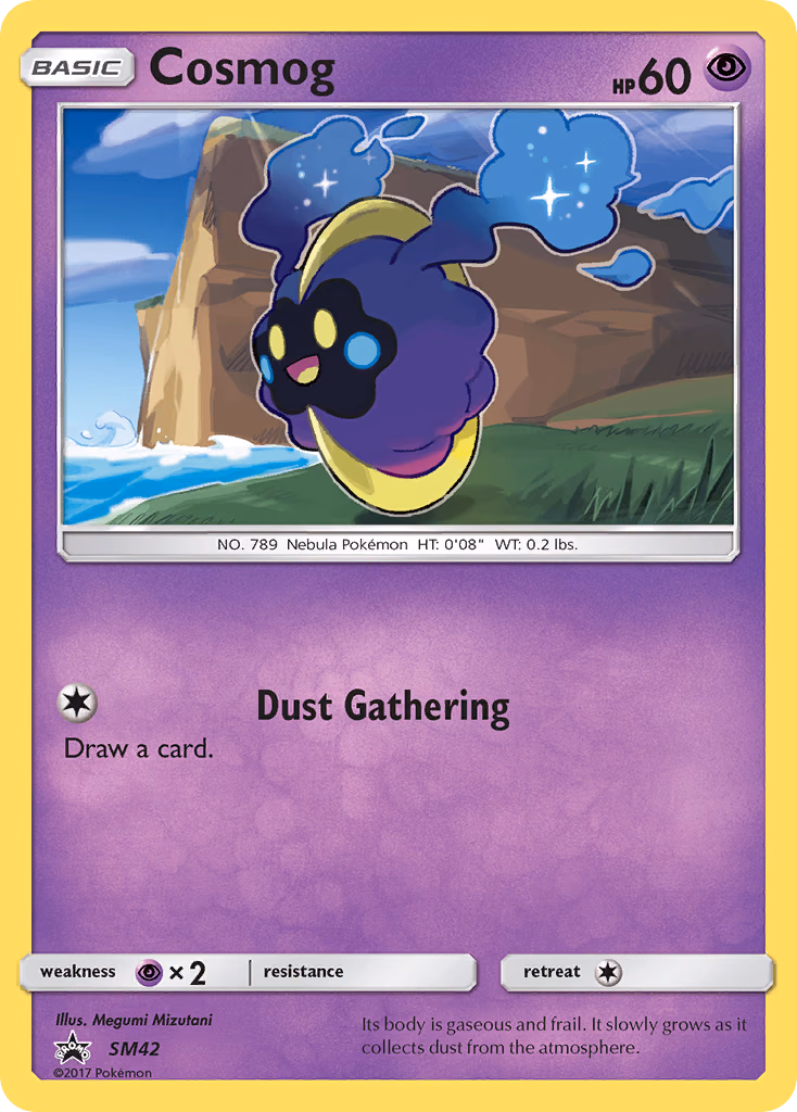 Cosmog Pokemon card (SM42, SM Black Star Promos)